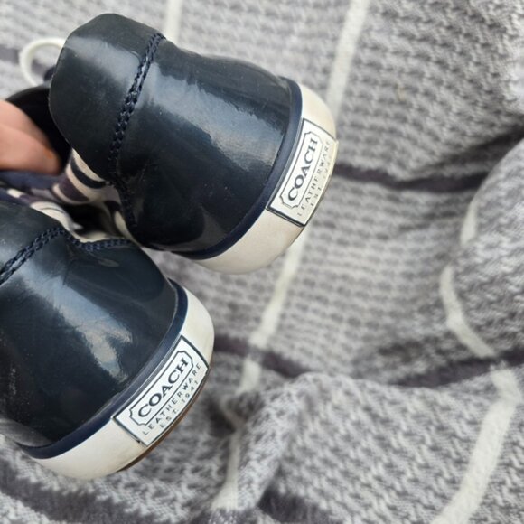 Coach Leatherware EST.1941 Women's Sneakers Sz 7.5 Y2k Optic - Picture 4 of 9